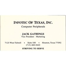 Jack gathings infotec d'occasion  Expédié en Belgium
