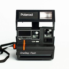 Câmera Flash Polaroid One Step - Preta Clássica com Listras Vermelhas - Vintage, usado comprar usado  Enviando para Brazil