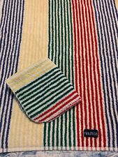Toalha de banho listrada com pino náutico + pano 100% algodão vermelho azul amarelo verde EUA comprar usado  Enviando para Brazil