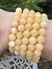 Pulseira de contas de cristal laranja calcita 8 mm comprar usado  Enviando para Brazil