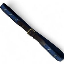 Cinto Vineyard Vines tamanho 44 azul estampa de urso polar couro marrom fivela de latão comprar usado  Enviando para Brazil