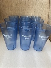 Copos azuis Carlisle #5220 Pepsi-Cola Restaurant 20 oz ~ Lote de 9 FEITOS NOS EUA VINTAGE comprar usado  Enviando para Brazil