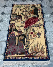 Tapete vintage feito à mão pendurado na parede tapete de lã e seda 165 x 94 cm comprar usado  Enviando para Brazil