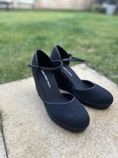 Black espidrille wedge for sale  CARTERTON