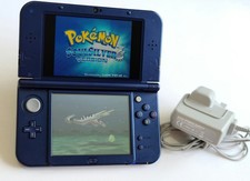 Console portátil Nintendo New 3DS XL azul metálico carregador de jogos Pokemon PAL comprar usado  Enviando para Brazil