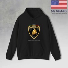 Moletom com capuz Lamborghini Squadra Corse preto American Funy tamanho P-XXXL comprar usado  Enviando para Brazil