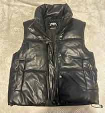 Zara leather gilet for sale  CAMBRIDGE