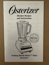 Osterizer blender recipes for sale  COULSDON
