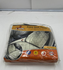 Capa de assento de carro frontal 4 botões poliéster nylon branco ajuste universal comprar usado  Enviando para Brazil