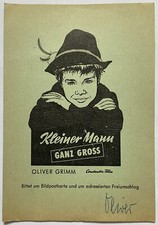 Oliver Grimm podpisana karta filmowa oryginalny podpisany autograf podpis na sprzedaż  Wysyłka do Poland