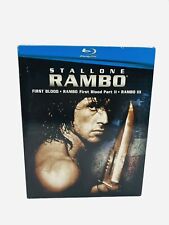 Rambo Trilogy Blu-ray First Blood Part II III Stallone Lionsgate Action Movies, usado comprar usado  Enviando para Brazil
