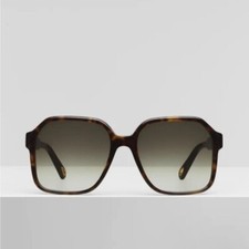 Óculos de sol quadrado Chloe Tortoise Willow com estojo/pano de limpeza comprar usado  Enviando para Brazil