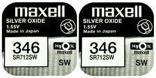 Używany, 2 x Maxell 346 Pila Batteria Orologio Mercury Free Silver Oxide SR712SW 1.55V na sprzedaż  Wysyłka do Poland
