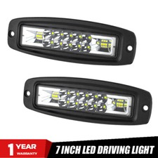 Par de 7 polegadas montagem embutida LED barra de luz de trabalho ponto de inundação lâmpada de neblina reversa 4x4 4WD, usado comprar usado  Enviando para Brazil