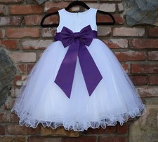 Vestido de casamento cetim branco tule florista concurso comunhão recepção batismo  comprar usado  Enviando para Brazil