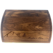 Tábua de charcutaria de corte gravada chef cozimento cozinha mountain bikes 16"x10" comprar usado  Enviando para Brazil