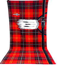 Toalha de praia escocesa vermelha tartan kilt novidade Escócia comprar usado Toalha de praia escocesa vermelha tartan kilt novidade Escócia comprar usado  Enviando para Brazil