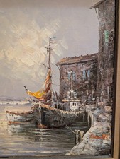 Vintage painting winter for sale  Hoffman Estates