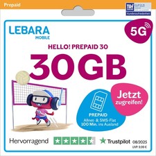 Lebara hello prepaid gebraucht kaufen  Düsseldorf