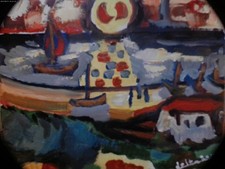 Huile toile 41x33cm d'occasion  Toulon-