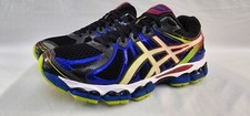Tênis de corrida Asics Gel Nimbus 15 T3B0N masculino tamanho 12 M preto azul vermelho limão comprar usado  Enviando para Brazil