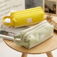 Estojo de lápis de grande capacidade bolsa de caneta com zíper bolsa organizadora para estudantes escolares, usado comprar usado  Enviando para Brazil