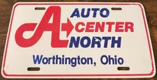 Usado, Auto Center North Concessionária Booster Placa de Licença Worthington Ohio PLÁSTICO comprar usado  Enviando para Brazil