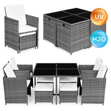 Komplet mebli ogrodowych z technorattanu 4 fotele 4 pufy stolik MultiGarden na sprzedaż  PL