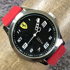 Relógio de quartzo Scuderia Ferrari masculino SF.41.4.14.0425 mostrador preto silicone 7 1/2", usado comprar usado  Enviando para Brazil