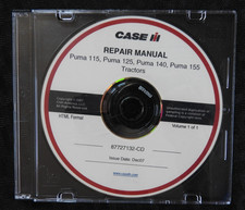 2008-11 Case IH Puma 115 125 140 155 conjunto manual de reparo de trator em CD/DVD comprar usado  Enviando para Brazil