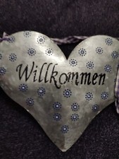 Herzform dekoration willkommen gebraucht kaufen  Neustadt an der Weinstraße