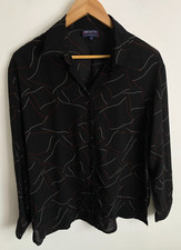 Blusa Regata Feminina Tamanho 14 Preto Branco Manga Longa Gola Chiffon comprar usado  Enviando para Brazil