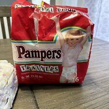 VINTAGE 1992 PAMPERS TRAINERS ULTRA 13Fraldas TAMANHO S/M 23-35lbs Bolsa Aberta RARA, usado comprar usado  Enviando para Brazil