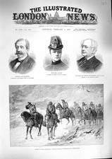 Estampa antiga original 1888 Ebba Munck Manzaro Montgomery Uhlans tempestade de neve comprar usado  Enviando para Brazil