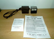  Localizador de caixa vintage 1950 válvula aquática com estojo de couro marrom e instruções, usado comprar usado  Enviando para Brazil