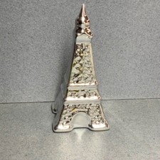 Usado, Decoração de estátua de cerâmica Torre Eiffel prata brilhante França francesa retrô boho comprar usado  Enviando para Brazil