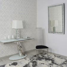 Używany, Srebrne lustro glamour prostokątne 80x120 cm M-0507 na sprzedaż  PL