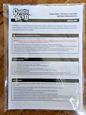 Controle de guitarra sem fio XBOX 360 Guitar Hero INSTRUÇÕES E GUIA DE INÍCIO RÁPIDO comprar usado  Enviando para Brazil