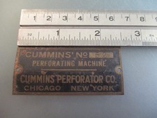 Cummins perforating machine for sale  Plainfield