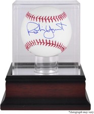 Vitrine de beisebol e mogno assinada por Robin Yount Milwaukee Brewers MLB, usado comprar usado  Enviando para Brazil