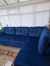 Corner sofa blue for sale  PRESTON