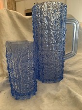 Jarro resistente texturizado gelo acrílico azul 56 oz com 2 copos comprar usado  Enviando para Brazil