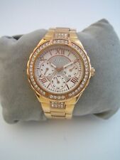 RELÓGIO FEMININO GUESS VIVA W0111L3 OURO PULSEIRA DE AÇO INOXIDÁVEL CRISTAIS GENUÍNO comprar usado  Enviando para Brazil