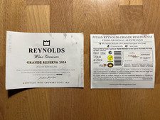Garrafa 05503 rótulo vinho tinto Portugal Alentejo Reynolds reserva de produtores 2014 comprar usado  Enviando para Brazil