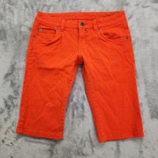 Bermuda Hurley Feminina 5 Juniores Laranja Brilhante Cintura Baixa Skinny Stretch Y2K comprar usado  Enviando para Brazil