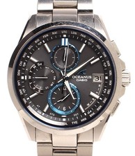 Casio Oceanus Manta Tytanowy chronograf Zegarek solarny Męski Używany na sprzedaż  Wysyłka do Poland