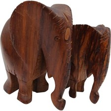 Handcrafted wooden elephant for sale  UK