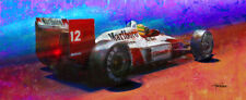Automotive Motorsport Car Art Aryton Senna 1988 MP4 McLaren F1 LRG IMPRESSÃO EM TELA, usado comprar usado  Enviando para Brazil