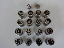 1 Fake Oreja Tramposo Enganche Túnel Láser Escorpión Smiley Cannabis Calavera comprar usado  Enviando para Brazil