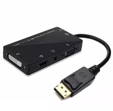 Adaptador passivo DisplayPort 1.2a para 4K HDMI link duplo DVI VGA 4 em 1 com áudio comprar usado  Enviando para Brazil